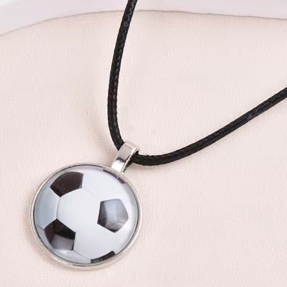 - Boys soccer pendant necklace. New .